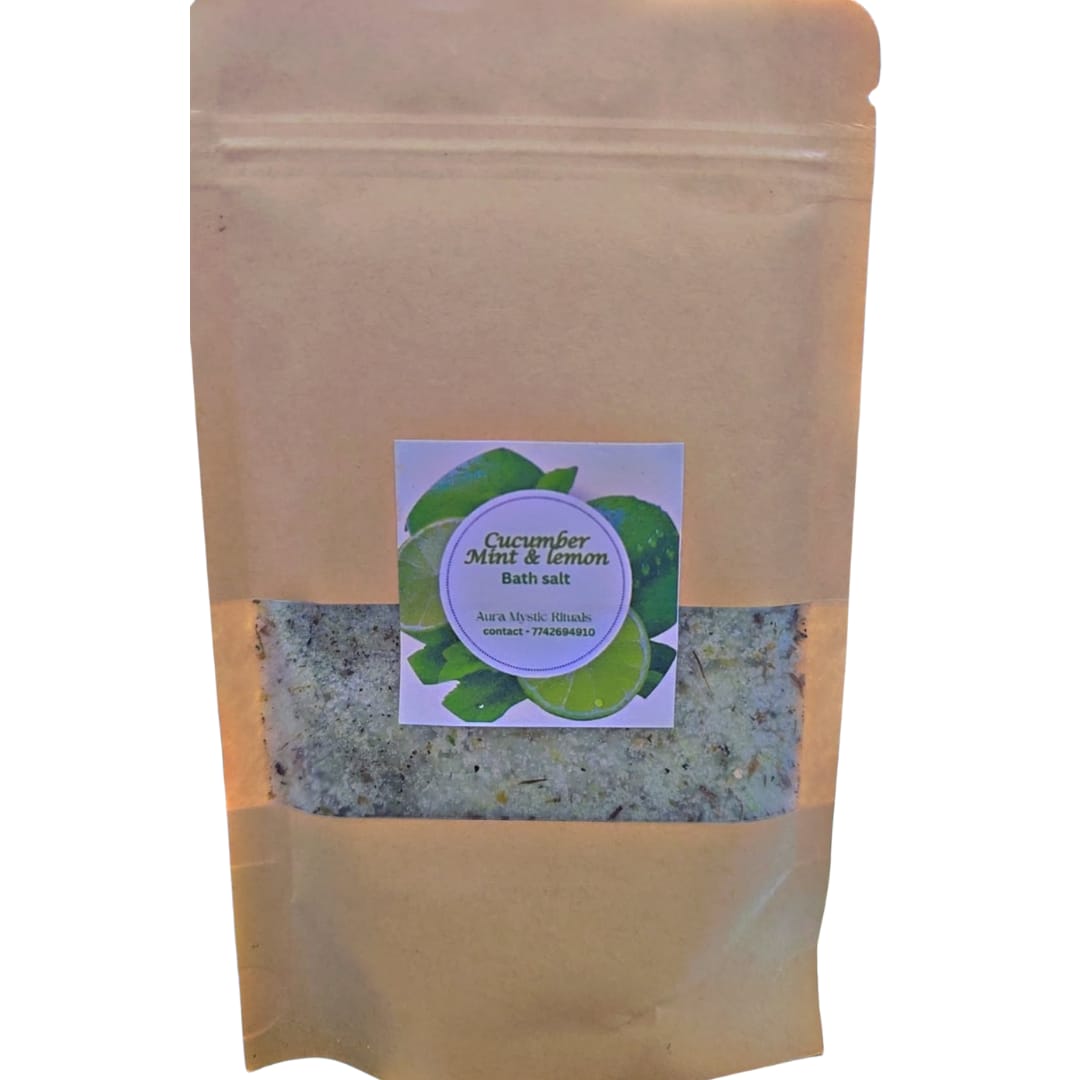 Cucumber, Mint & Lemon Bath Salt – Aura Mystic Rituals