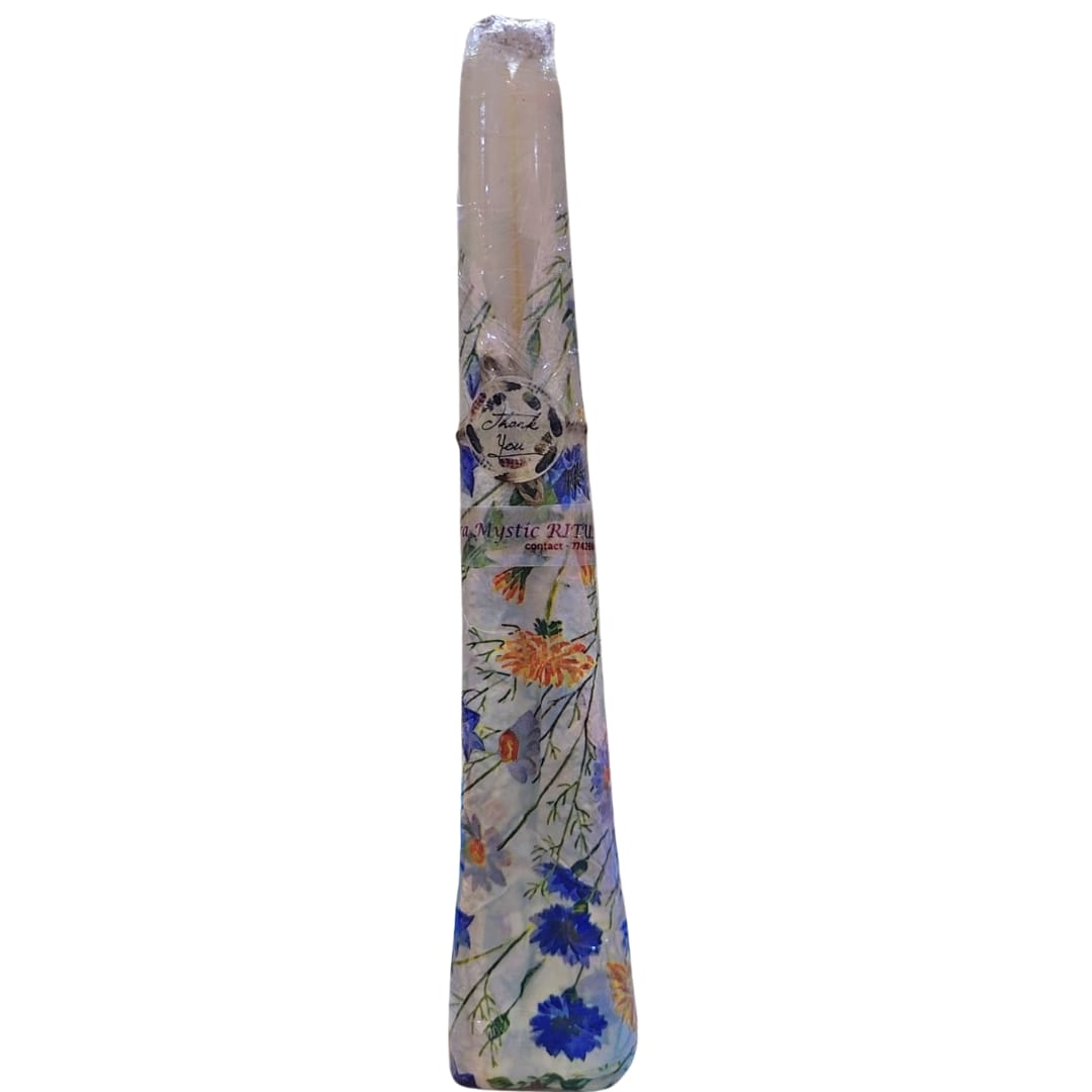 Pressed Flower Taper Candle–Aura Mystic Rituals