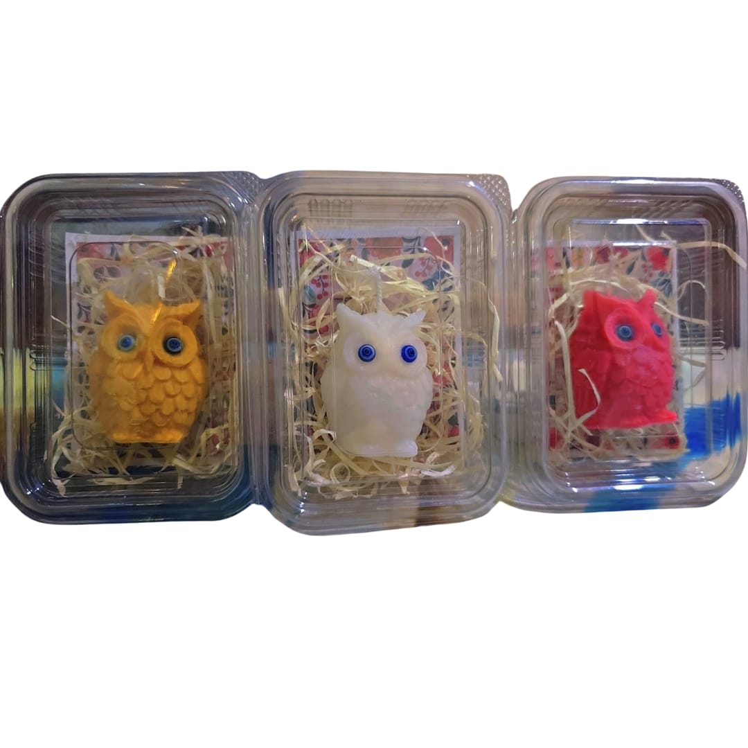 Owl Wisdom Candle Trio–Aura Mystic Rituals