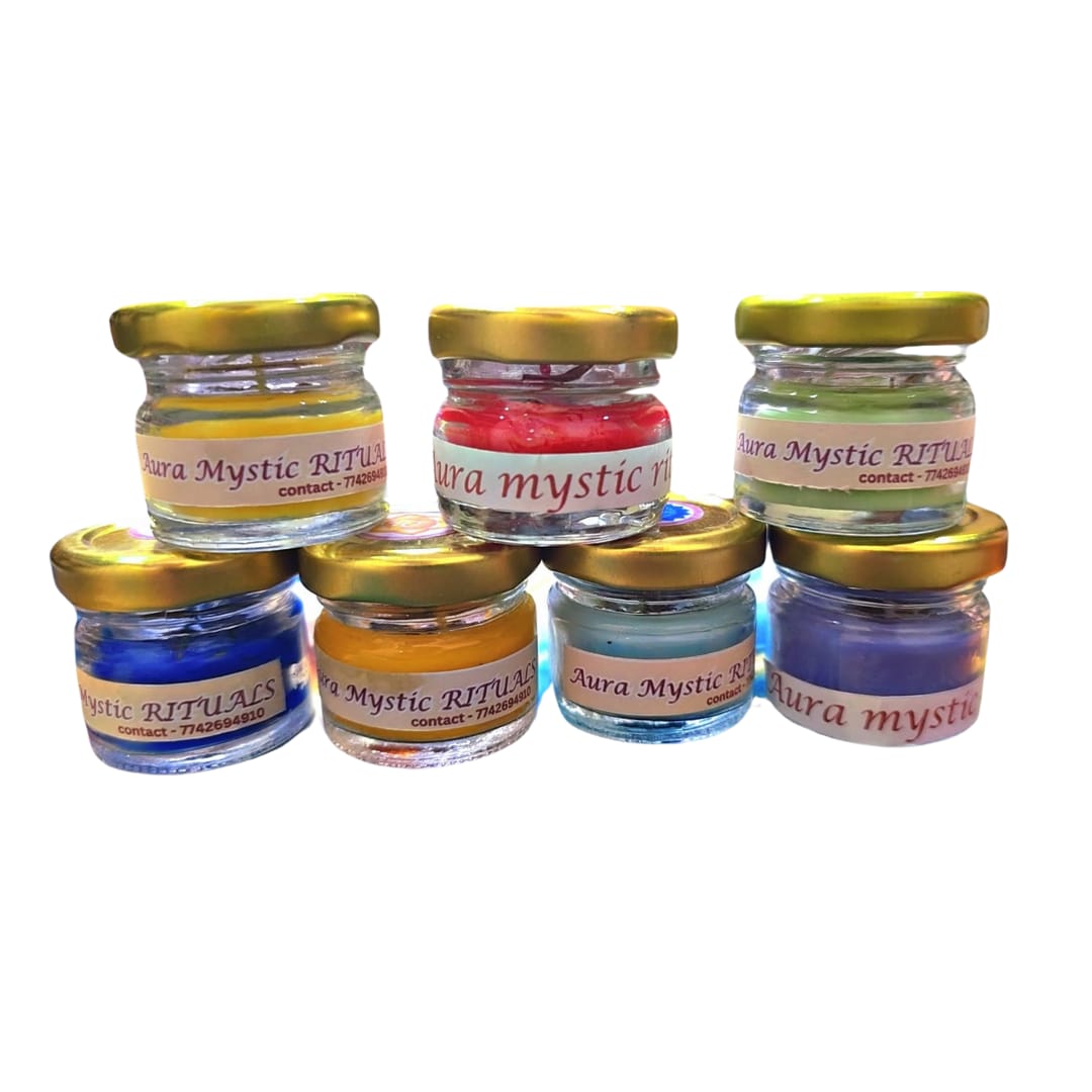 Mini Jar Candle Set (Pack of 6)-Aura Mystic Rituals