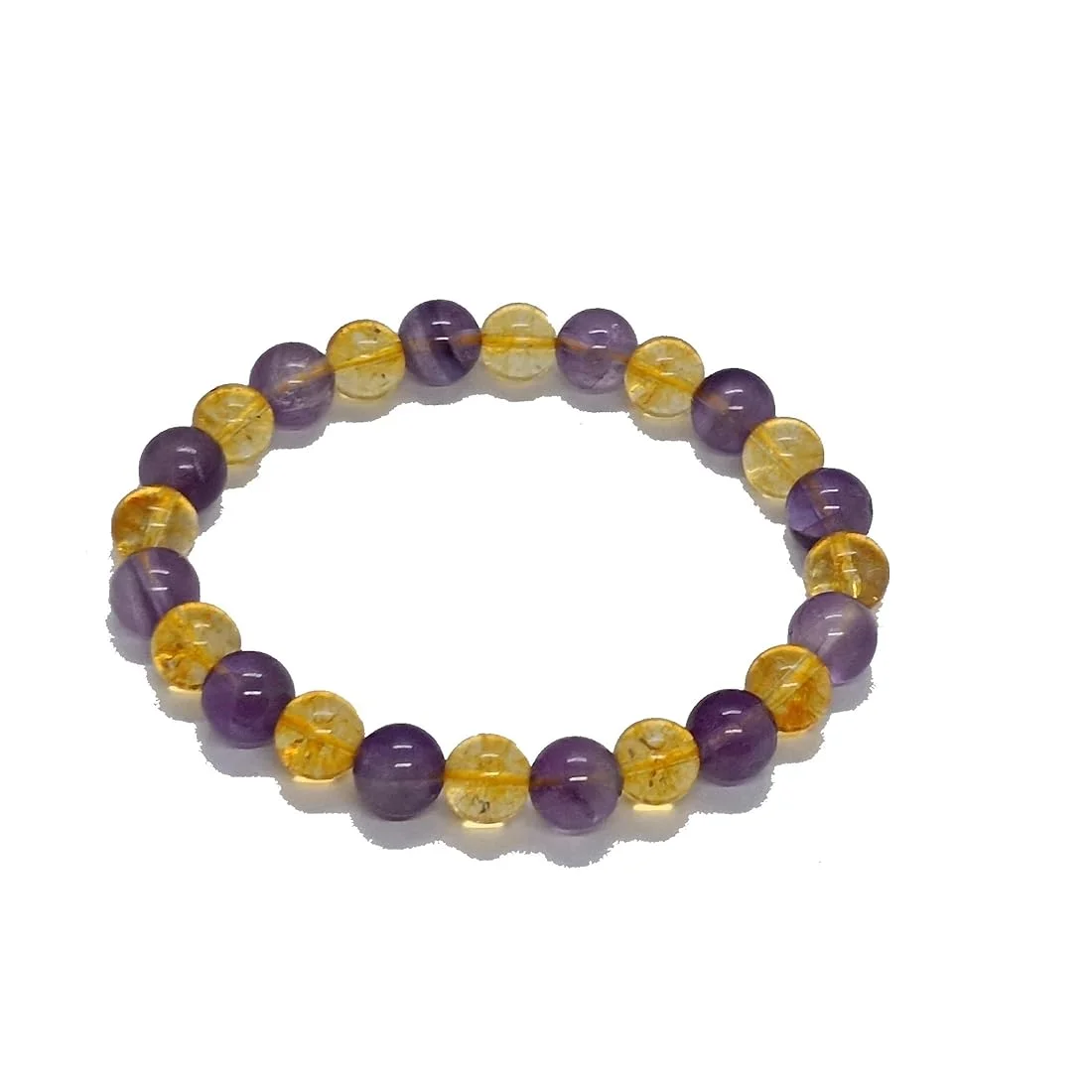 Amethyst & Citrine Bracelet–Stone of Balance, Manifestation & Spiritual Growth