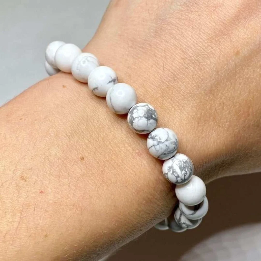 Howlite Bracelet–Stone of Calmness, Peace & Emotional Balance