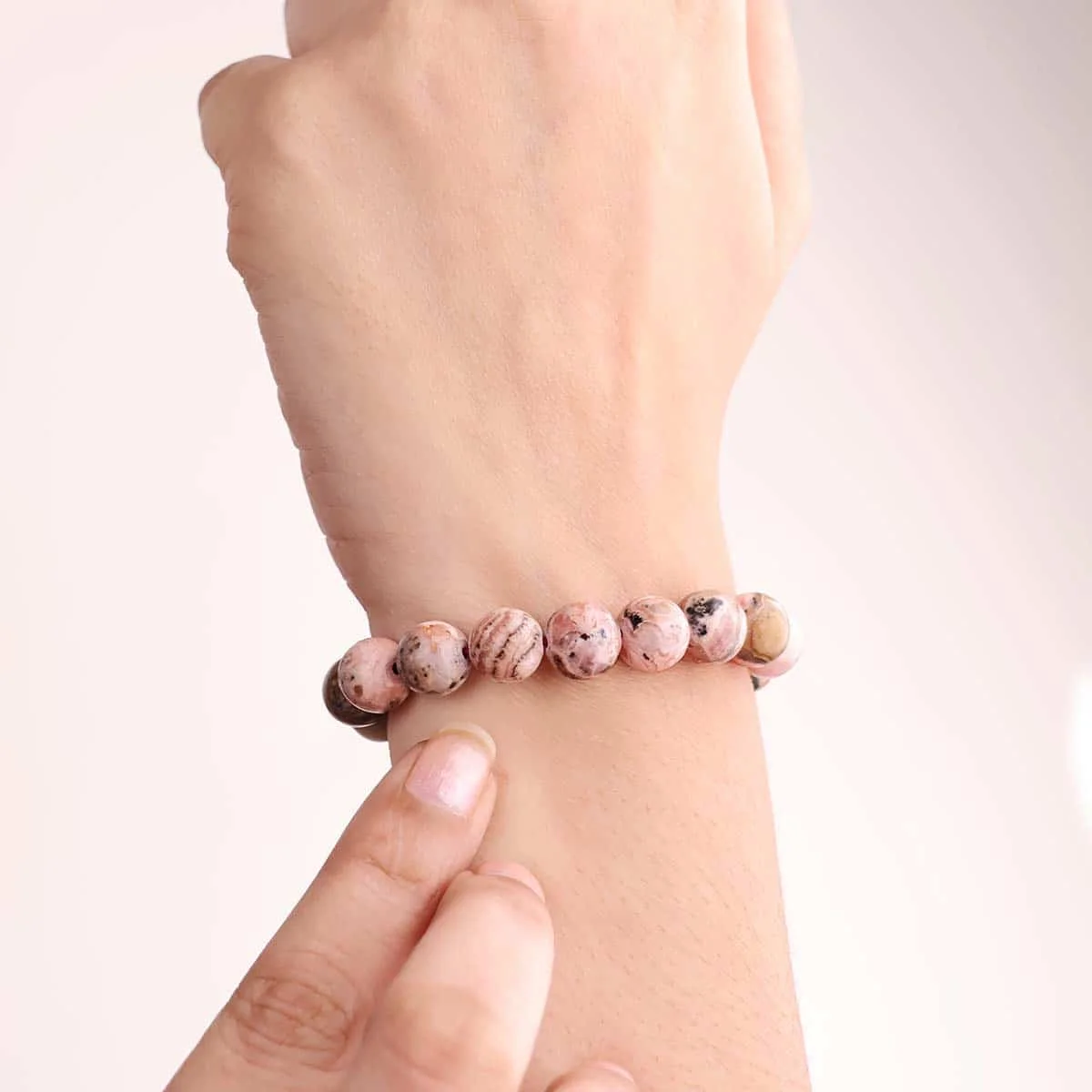 Rhodonite Bracelet–Stone of Love, Compassion & Emotional Healing